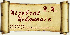 Mijobrat Mikanović vizit kartica